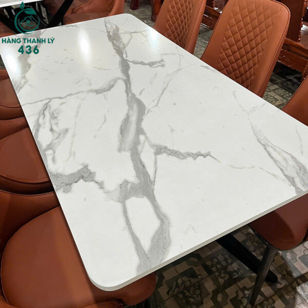 thanh ly bo ban an mat da chan sat cao cap 1m6 moi 99 nhieu mau 1