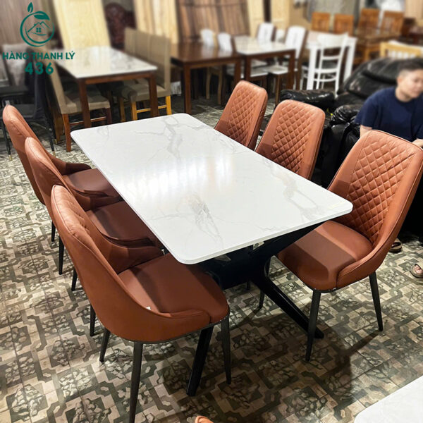 thanh ly bo ban an mat da chan sat cao cap 1m6 moi 99 nhieu mau 3