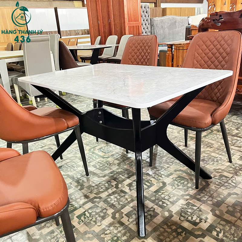 thanh-ly-bo-ban-an-mat-da-chan-sat-cao-cap-moi-99-nhieu-mau-4 Thanh Lý Bộ Bàn Ăn Mặt Đá Chân Sắt Cao Cấp Mới 99% (Nhiều Mẫu)