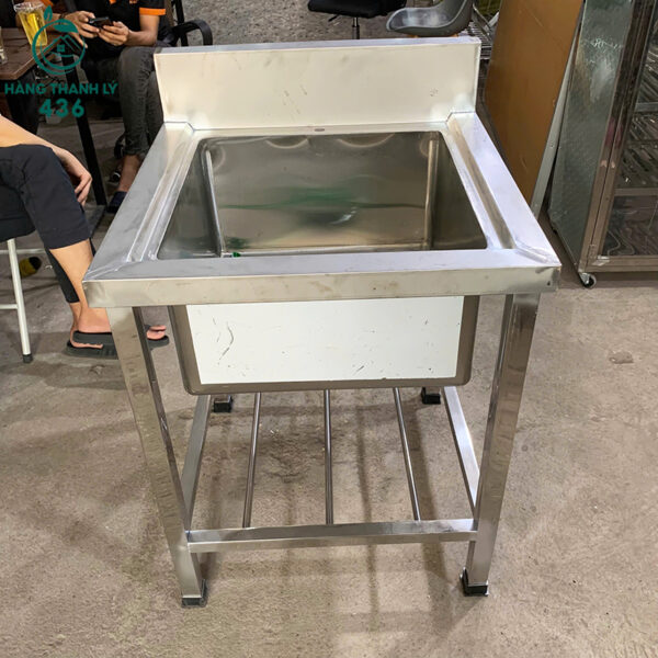 thanh ly bon rua chen 1 hoc inox chan dung cong nghiep moi 99 2