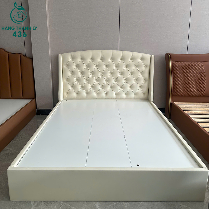 thanh-ly-giuong-ngu-1m6-boc-da-mau-kem-moi-99-nhieu-mau-2 Thanh Lý Giường Ngủ 1M6 Bọc Đệm Da Màu Nâu Bò Mới 99%