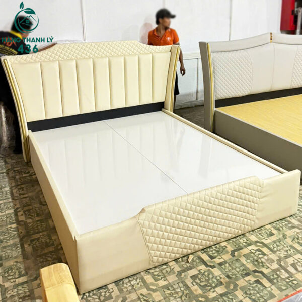 thanh ly giuong ngu 1m6x2m boc da mau kem sang trong moi 99 1