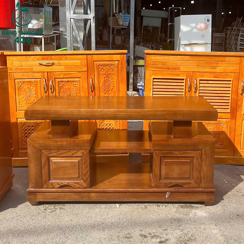 thanh-ly-ke-tivi-1m2x65cm-go-soi-oc-cho-moi-99-2 Thanh Lý Kệ Tivi 1M2X65CM Gỗ Sồi Óc Chó Mới 99%