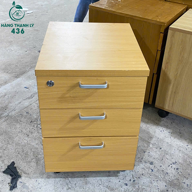 tu-cabin-van-phong-cu-3-ngan-keo-tien-loi-2 Tủ Cabin Văn Phòng Cũ Vân Gỗ Vàng 3 Ngăn Kéo Tiện Lợi