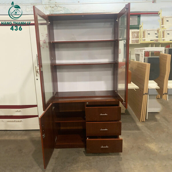 tu ho so cu 2mx1m co ngan keo va canh kinh da nang 3