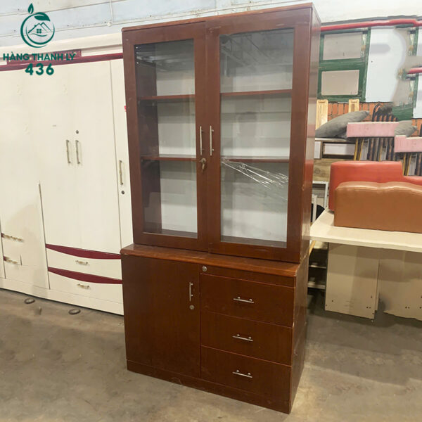 tu ho so cu 2mx1m co ngan keo va canh kinh da nang 4