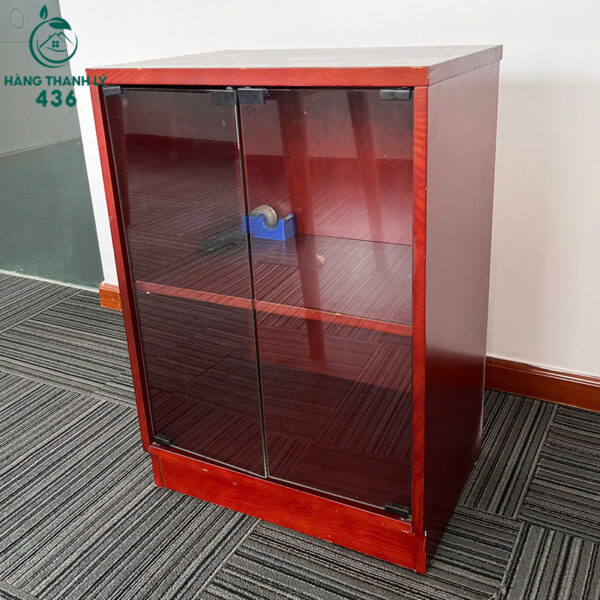 tu ho so cu 55cmx80cm 2 canh kinh nho gon mau do do 1