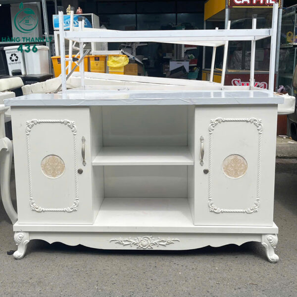 Tủ Kệ Tivi Cũ Màu Trắng 1M3X80CM