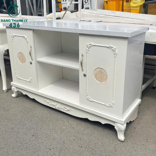 Tủ Kệ Tivi Cũ Màu Trắng 1M3X80CM
