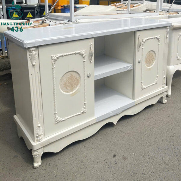 Tủ Kệ Tivi Cũ Màu Trắng 1M3X80CM