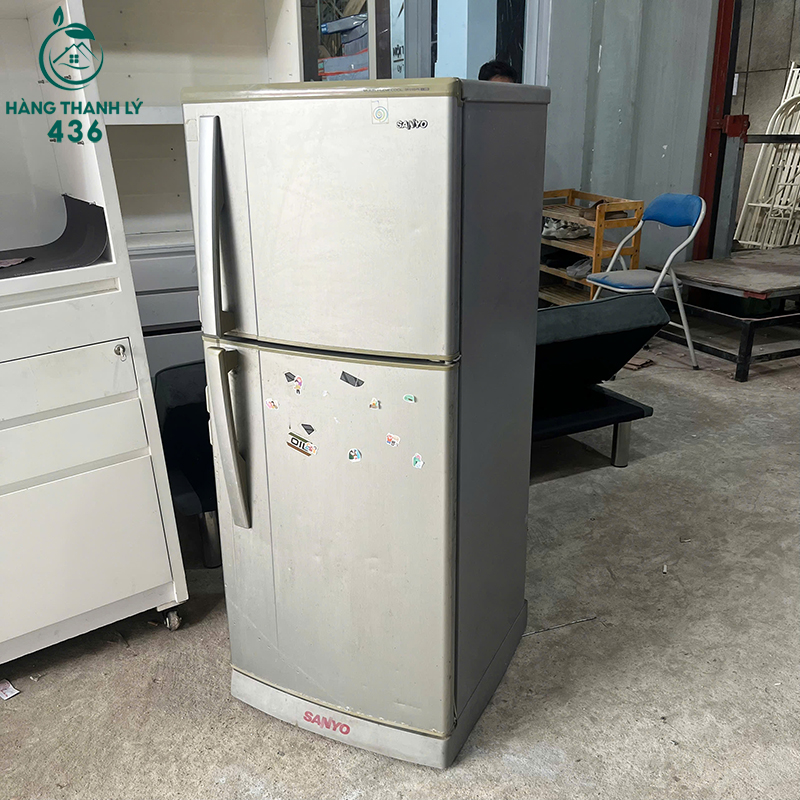 tu-lanh-cu-sanyo-mau-xam-bac-2-canh-tien-dung-4 Tủ Lạnh Cũ Sanyo Màu Xám Bạc 2 Cánh Tiện Dụng