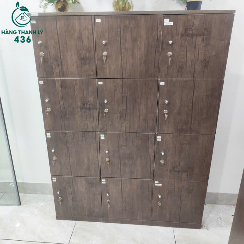tu-locker-cu-1m6x1m2-mau-van-go-nau-12-o-rieng-biet-1 Tủ Locker Cũ 1M6X1M2 Màu Vân Gỗ Nâu 12 Ô Riêng Biệt