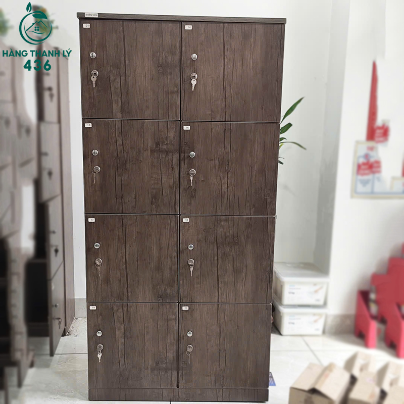 tu-locker-cu-1m6x80cm-van-go-mau-nau-dam-1 Tủ Locker Cũ 1M6X80CM Vân Gỗ Màu Nâu Đậm