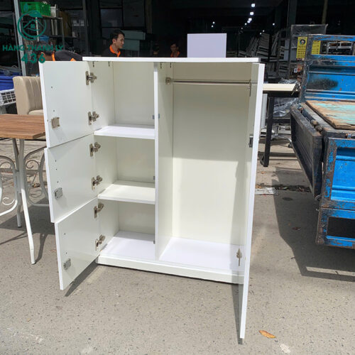 Tủ Quần Áo Cũ 1M1X80CM Nhỏ Gọn Màu Trắng Thiết Kế Hiện Đại 2 tu quan ao cu 1m1x80cm nho gon mau trang thiet ke hien dai 2