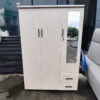 Tủ Quần Áo Cũ 1M2X1M8 3 Cánh Màu Gỗ Sáng Có Gương To Kèm Hộc