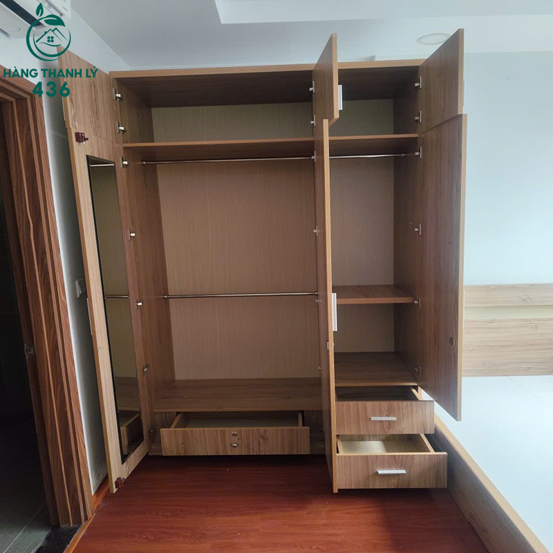 tu-quan-ao-cu-1m3x2m4-3-canh-kem-ngan-phu-tang-tren-3 Tủ Quần Áo Cũ 1M3X2M4 3 Cánh Kèm Ngăn Phụ Tầng Trên