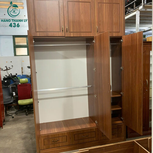 Tủ Quần Áo Cũ 3 Cánh 2M7X1M7 Mở Lớn Thiết Kế Nhiều Tầng 2 tu quan ao cu 3 canh mo lon thiet ke nhieu tang 2