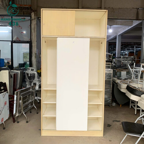 Tủ Quần Áo Cũ Cửa Lùa 1M2X2M4 Có Khoang Treo Đồ Rộng Rãi