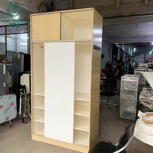 Tủ Quần Áo Cũ Cửa Lùa 1M2X2M4 Có Khoang Treo Đồ Rộng Rãi