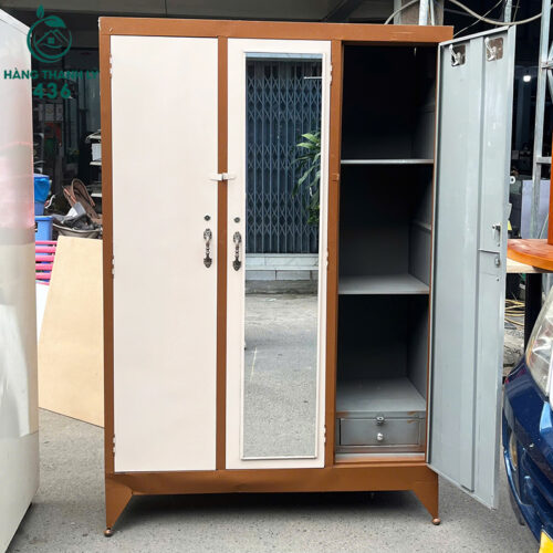 tu quan ao cu phoi hai mau co guong soi toan than 2