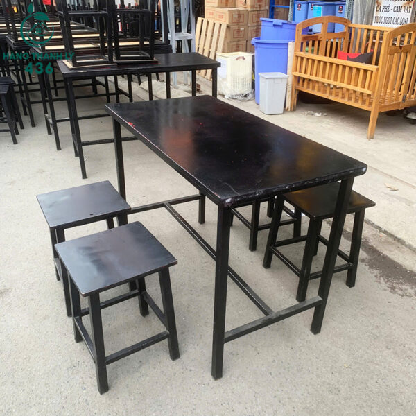 ban ghe an cu 110cmx55cmx75cm go mau den 2