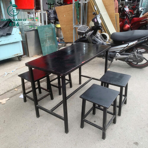 ban ghe an cu 110cmx55cmx75cm go mau den 3