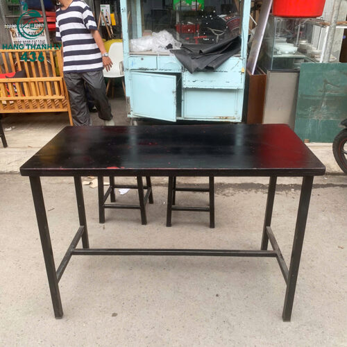 ban ghe an cu 110cmx55cmx75cm go mau den 5