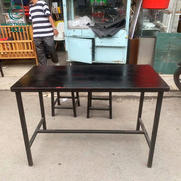 ban ghe an cu 110cmx55cmx75cm go mau den 5