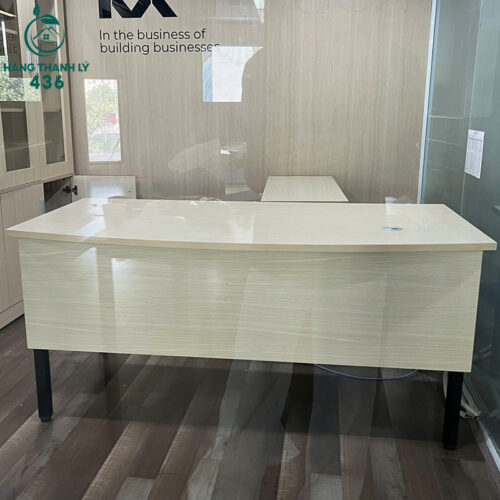 Bàn Giám Đốc Cũ 1M64X80CM Màu Vân Gỗ Sáng 3 Bàn Giám Đốc Cũ 1M64X80CM Màu Vân Gỗ Sáng