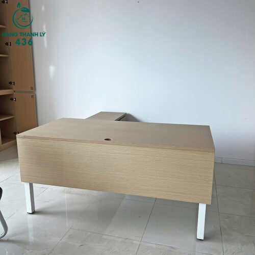 Bàn Giám Đốc Cũ Góc L Kèm Hộc Tủ Phụ 5 ban giam doc cu goc l kem hoc tu phu 2