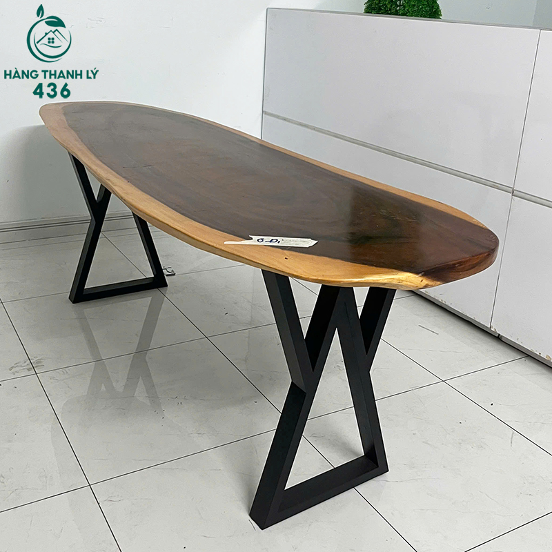 Bàn Họp Cũ 2M12x67CM Thiết Kế Oval Màu Vân Gỗ Nâu ban-hop-cu-2m12x67cm-thiet-ke-oval-mau-van-go-nau-1 Bàn Họp Cũ 2M12x67CM Thiết Kế Oval Màu Vân Gỗ Nâu