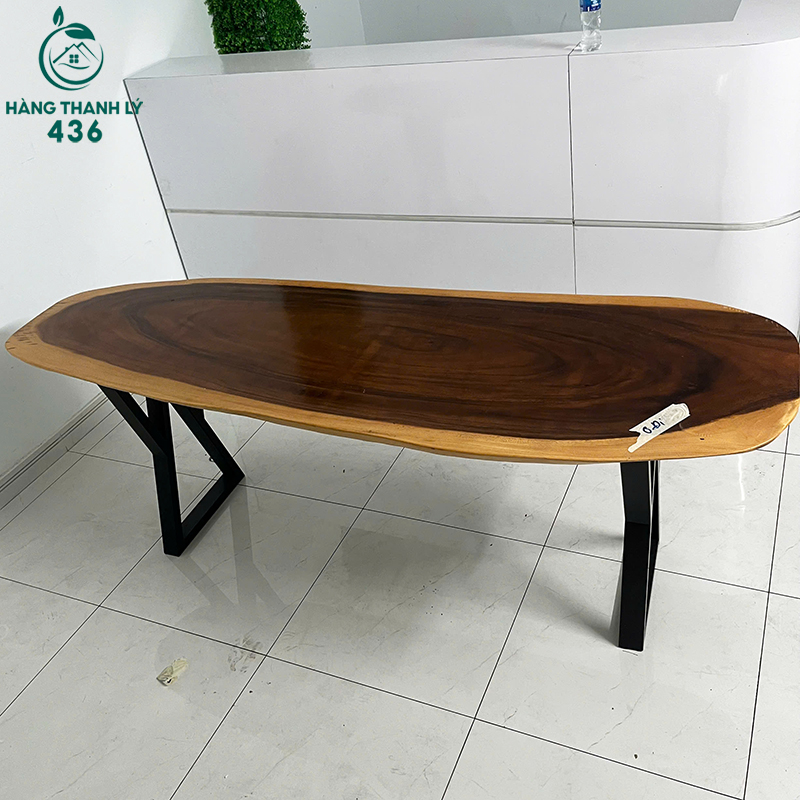 Bàn Họp Cũ 2M12x67CM Thiết Kế Oval Màu Vân Gỗ Nâu ban-hop-cu-2m12x67cm-thiet-ke-oval-mau-van-go-nau-2 Bàn Họp Cũ 2M12x67CM Thiết Kế Oval Màu Vân Gỗ Nâu