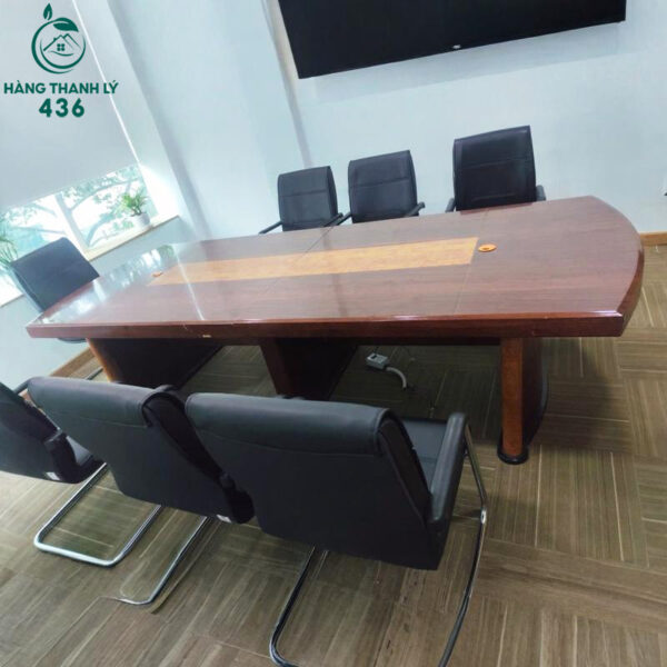 Bàn Họp Cũ 3MX1M2X75CM Có Lỗ Đi Dây Gọn Gàng