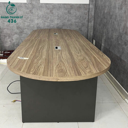Bàn Họp Cũ 3MX1M Hình Ovan Mặt Vân Gỗ Sang Trọng 4 Bàn Họp Cũ 3mx1mxcao75 Hình Ovan Mặt Vân Gỗ Sang Trọng