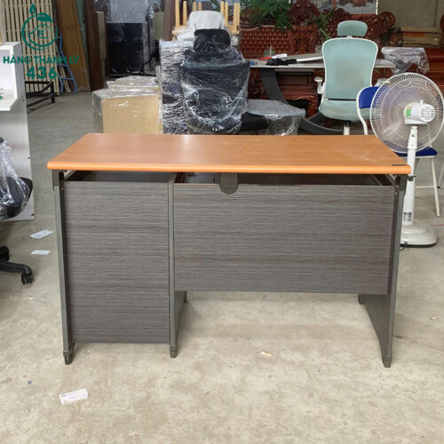 Bàn Làm Việc Cũ 1M2X60CMX75CM Màu Nâu Gỗ Có Ngăn Kéo Và Hộc Tủ