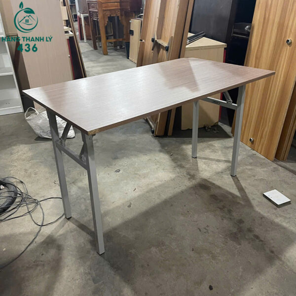 ban lam viec cu 1m2x75cm mat go chan sat gap gon 3 1