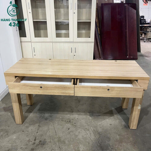 ban lam viec cu 1m6x55cmx75cm go van sang dang dai 2