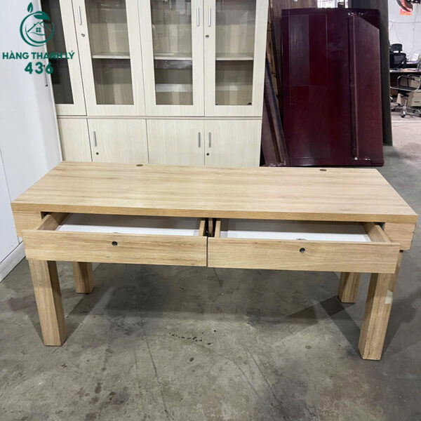 ban lam viec cu 1m6x55cmx75cm go van sang dang dai 2