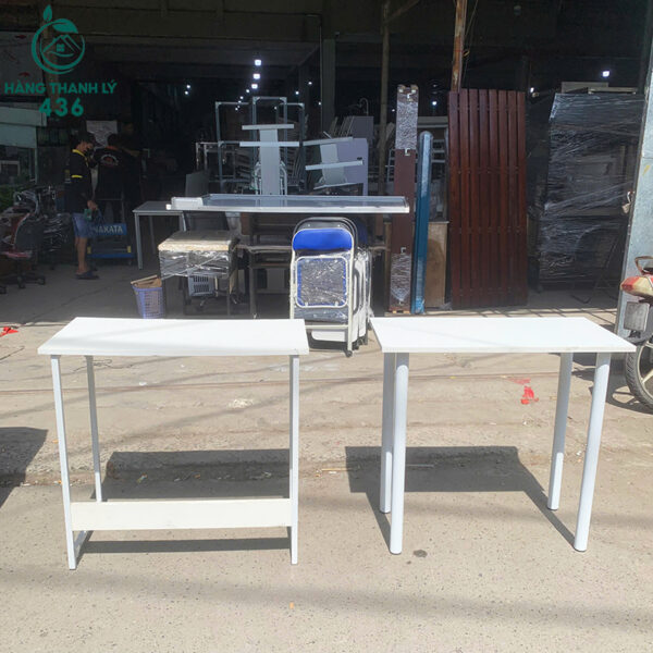 ban lam viec cu 80cmx75cm mat go mau trang 1