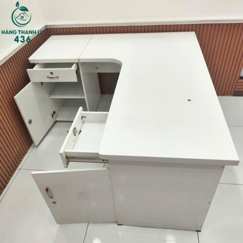 Bàn Làm Việc Cũ Chữ L 1M6X1M9X75CM Có Tủ Phụ Bên Hông 2 ban lam viec cu chu l 1m6x1m9x75cm co tu phu ben hong 4