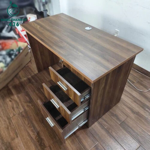 ban lam viec cu go van nau co hoc keo 2