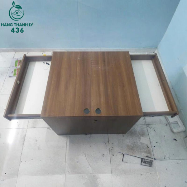 Bàn Làm Việc Cũ Màu Nâu Có 2 Ngăn Kéo Tiện Lợi