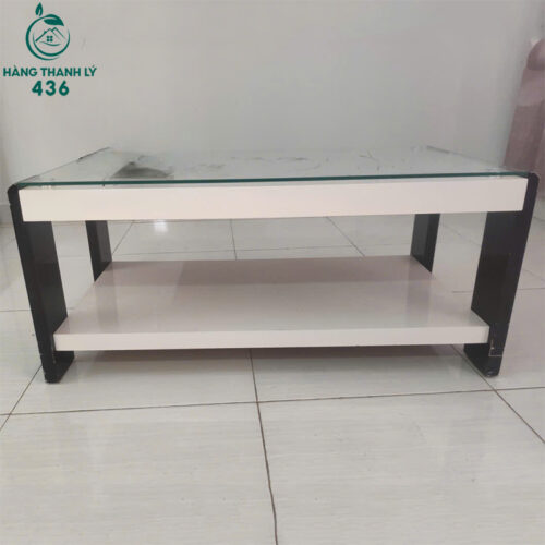 Bàn Sofa Cũ Mặt Kính Chữ Nhật Có Họa Tiết Sang Trọng