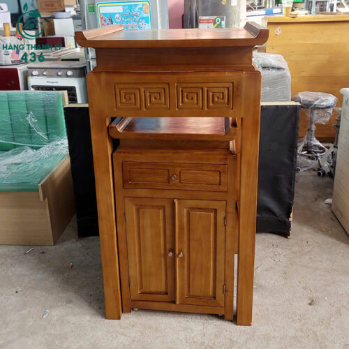 Bàn Thờ Cũ 70X1M31 Có Vách Trang Trí 4 Bàn Thờ Cũ 70X1M31 Có Vách Trang Trí