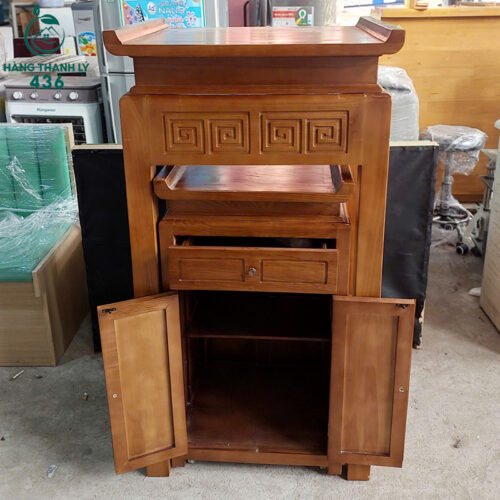 Bàn Thờ Cũ 70X1M31 Có Vách Trang Trí 3 Bàn Thờ Cũ 70X1M31 Có Vách Trang Trí
