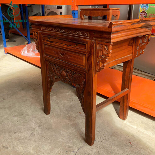 Kệ Thờ Cũ 88CMX50CMX88CM Chạm Khắc Tinh Xảo 5 ban tho cu 88cmx50cmx88cm cham khac tinh xao 4