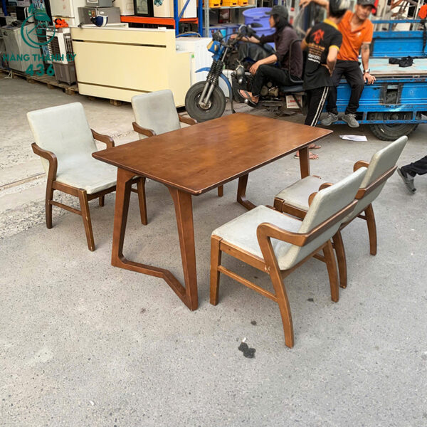 bo ban an cu 4 ghe go mau nau sang trong 2