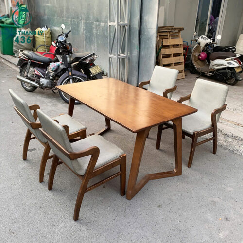 bo ban an cu 4 ghe go mau nau sang trong 3