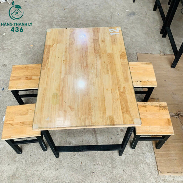 bo ban an cu 55cmx80cmx60cm 4 ghe don go nho 1