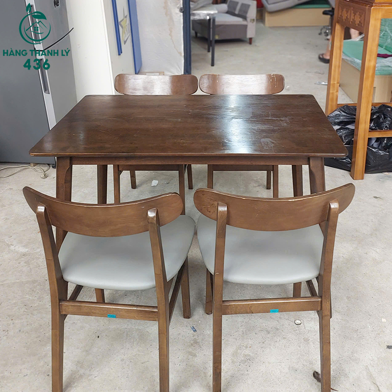 Bộ Bàn Ghế Cũ 1M2X80CM Màu Nâu Sẫm bo-ban-ghe-cu-1m2x80cm-mau-nau-sam-4 Bộ Bàn Ghế Cũ 1M2X80CM Màu Nâu Sẫm